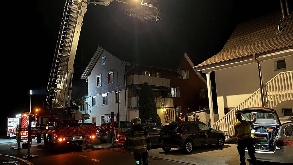 Im ersten Stock dieses Hauses brach der Brand aus.
