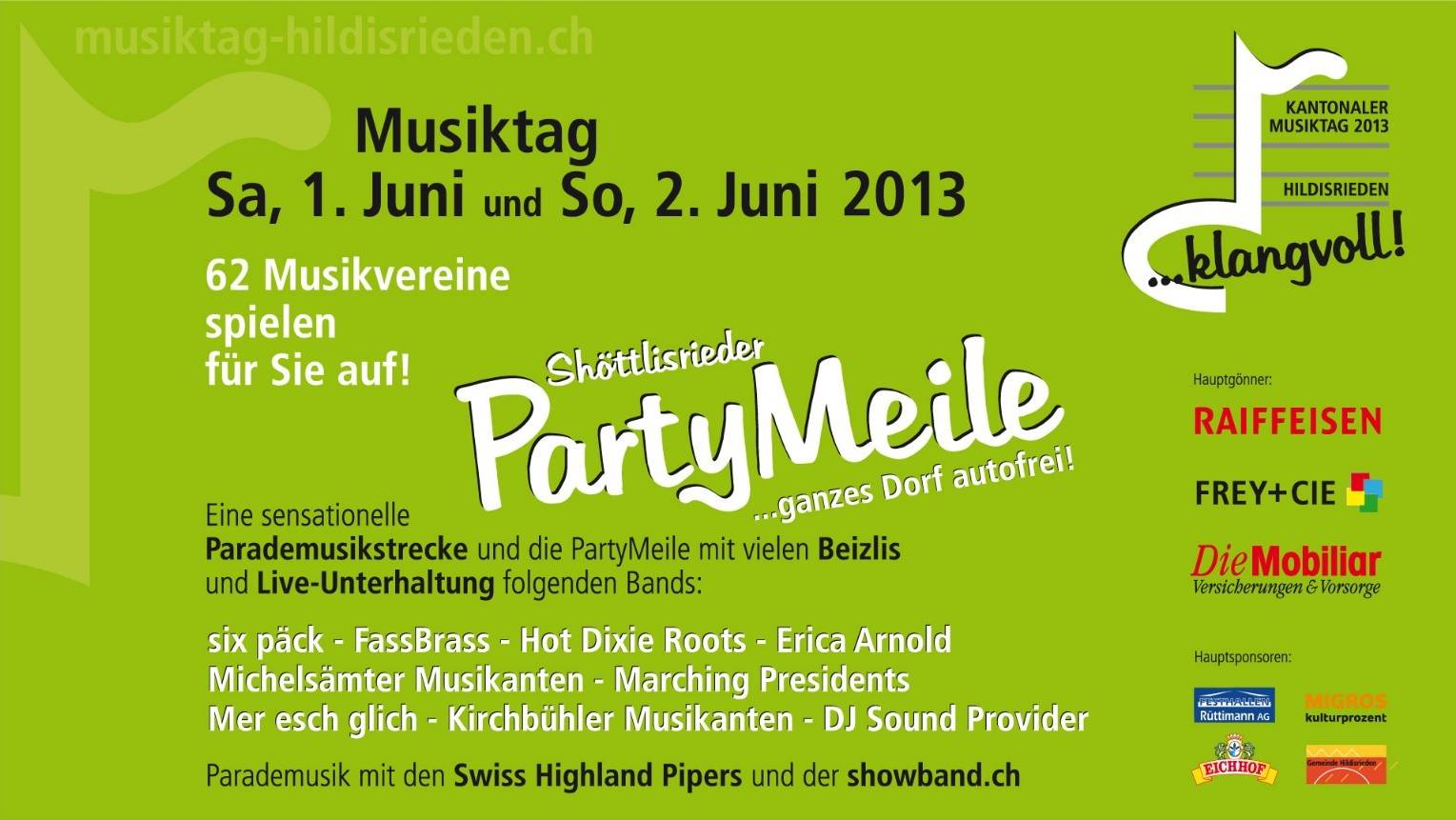 Der kantonale Musiktag gastiert in Hildisrieden