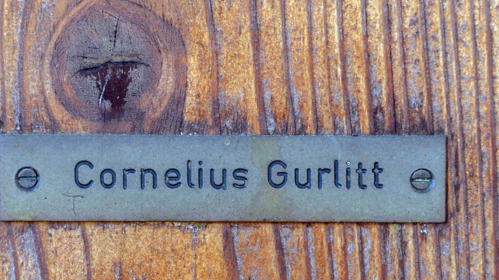 Gurlitts Namensschild an seinem verwahrlosten Haus in Salzburg (Archivaufnahme vom Februar 2014).