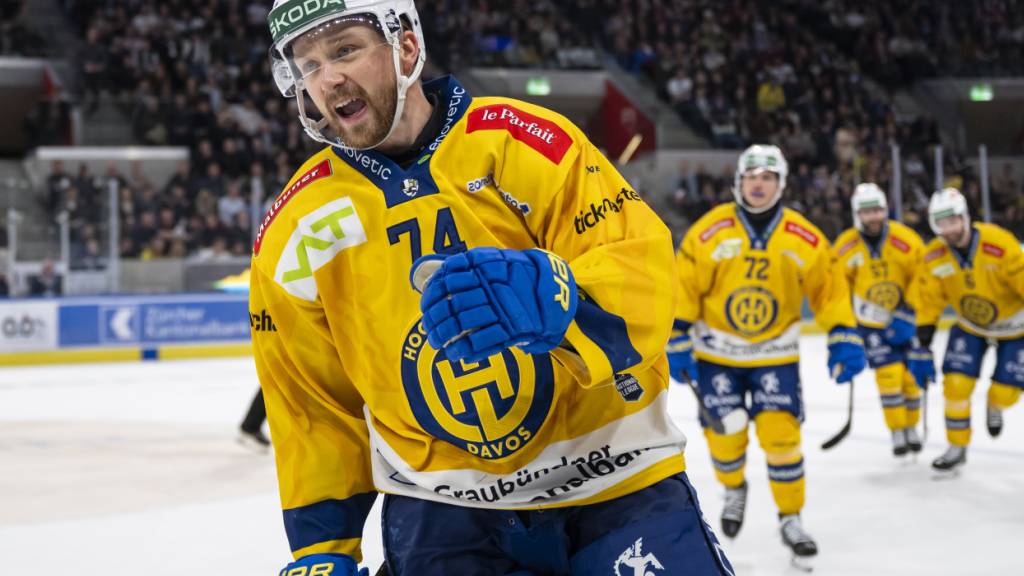 Davoser Jubel in Zürich: Rasmus Asplund und seine Teamkollegen feiern das 4:2