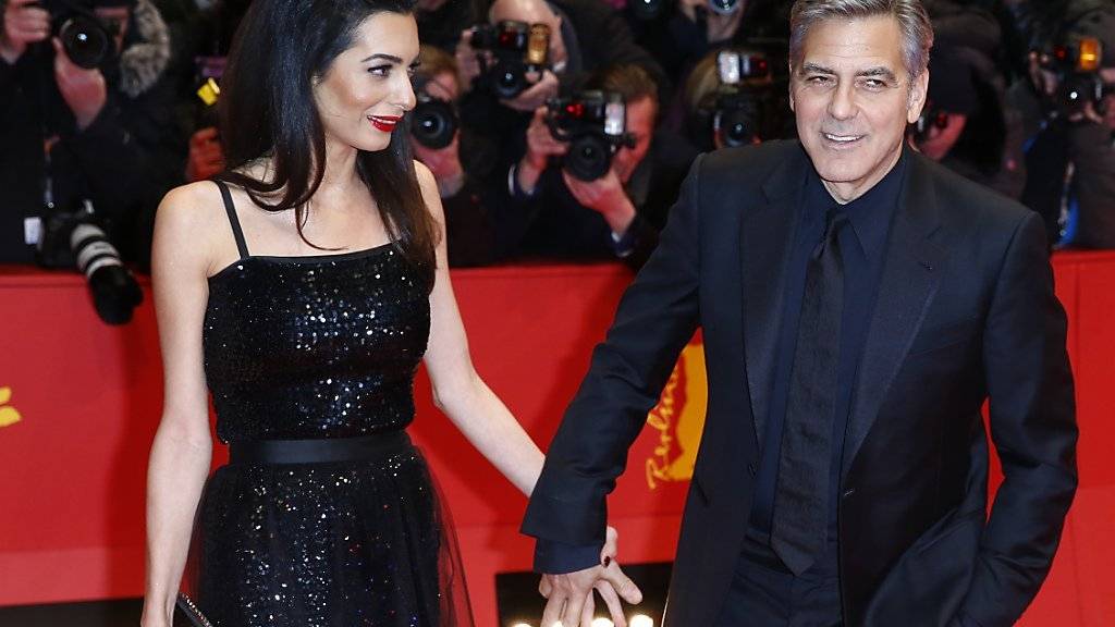 George Clooney und seine Gattin Amal am Donnerstag auf dem roten Teppich der Berlinale.
