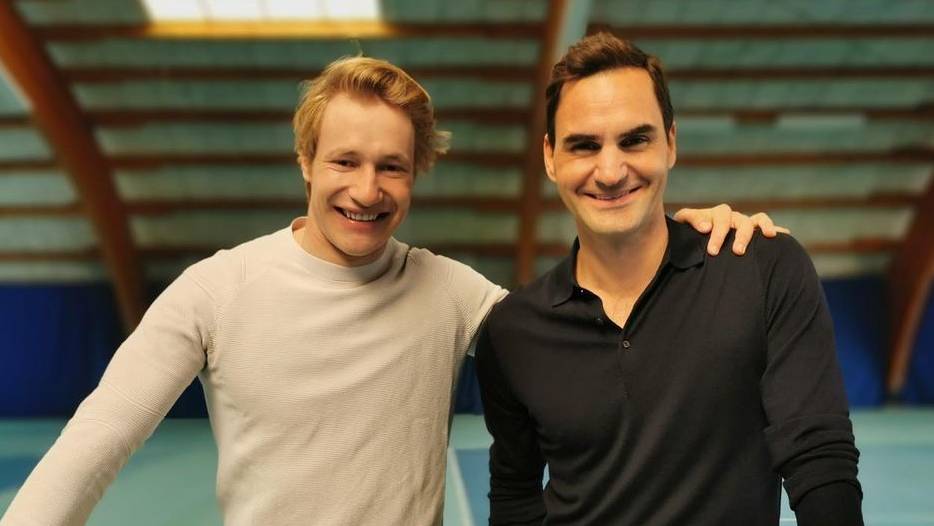 Marco Odermatt trifft Roger Federer