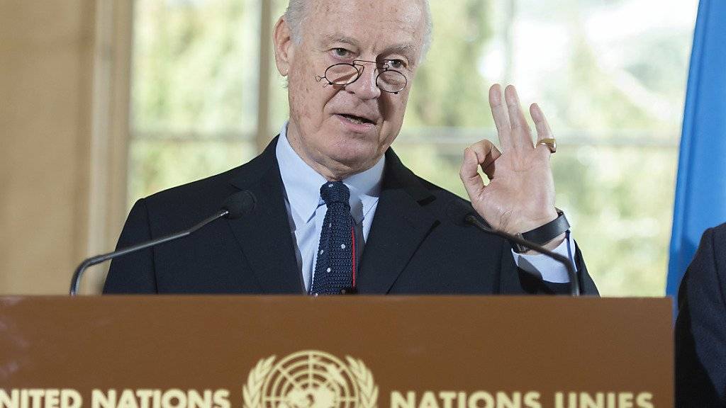 UNO-Sondervermittler Staffan de Mistura fordert für die nächste Syrien-Runde Gespräche über den politischen Übergang im Land.