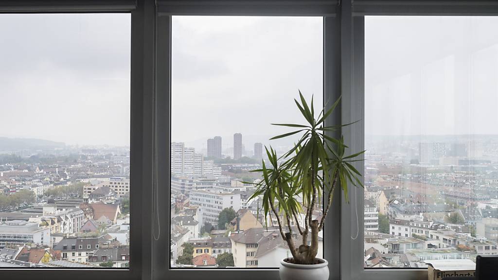 Die Stadt Zürich sieht sich für die Zukunft gut gerüstet, trotz budgetiertem Defizit. Im Bild der Blick aus einem Sitzungszimmer im Verwaltungszentrum Werd. (Archivbild)