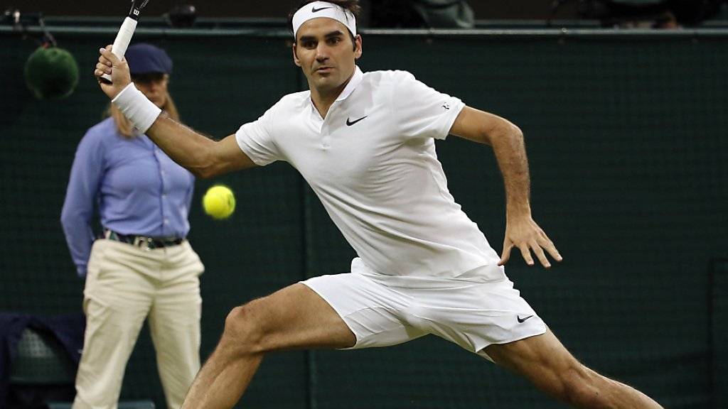 Spektakulär: Roger Federer erreichte völlig ungefährdet die Wimbledon-Achtelfinals
