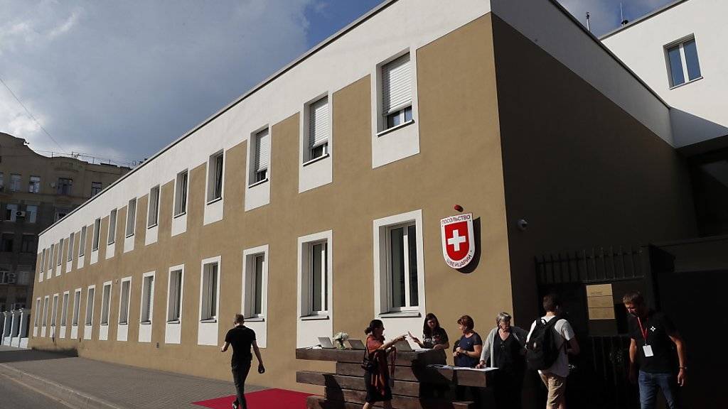 Neu und am Dienstag eingeweiht: Die Schweizer Botschaft in Moskau.