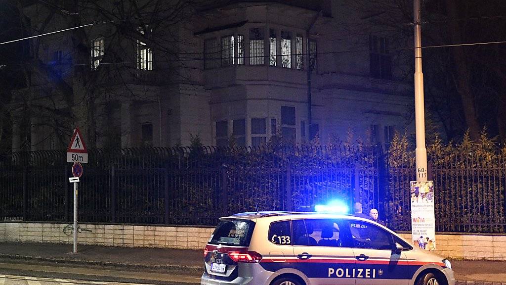 Der Tatort vor der Residenz des iranischen Botschafters in Wien.