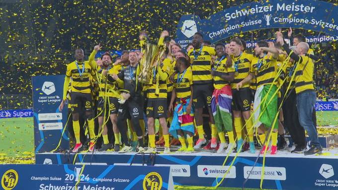 Berner feiern ihren Fussball-Schweizermeistertitel