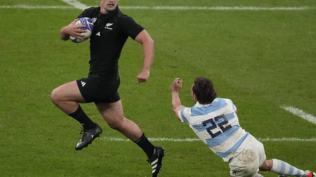 Will Jordan bei einem seiner drei Tries im WM-Halbfinal