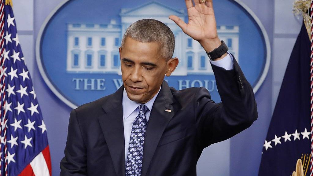 Der Abschied vom Weissen Haus fällt ihm nicht leicht: US-Präsident ist Barack Obama noch bis Freitag.
