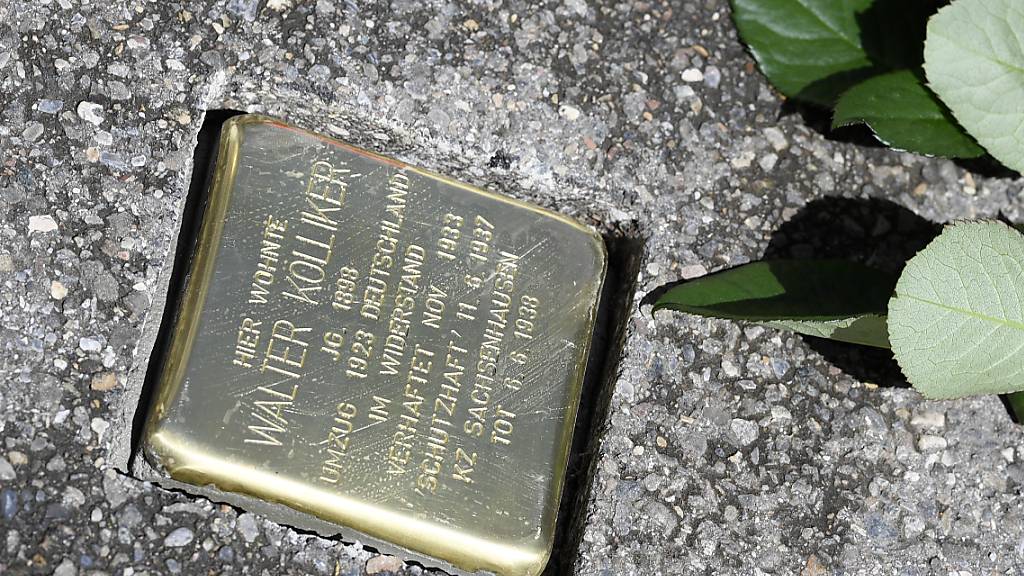 Stolperstein für Walter Koelliker, aktiv im antifaschistischen Widerstand, in Zürich. (Archivbild).