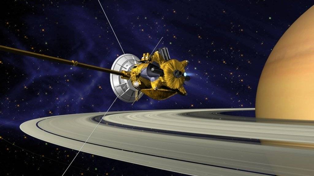 Illustration der Nasa-Sonde Cassini beim Saturn. (Archivbild)