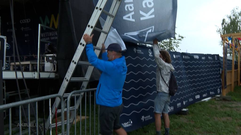 So bereitet sich das Aargauer Kantonalturnfest auf das Unwetter vor