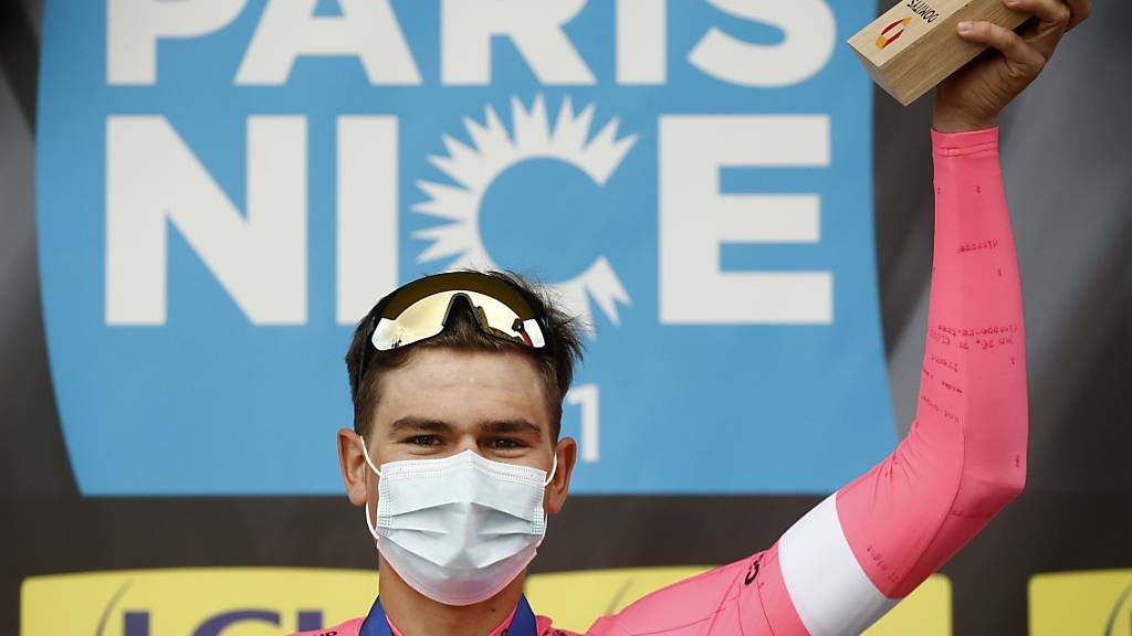 Stefan Bissegger, der Sieger der 3. Etappe, und seinen Rennfahrer-Kollegen werden die Rundfahrt Paris - Nizza am Sonntag nicht in der französischen Hafenstadt beenden dürfen
