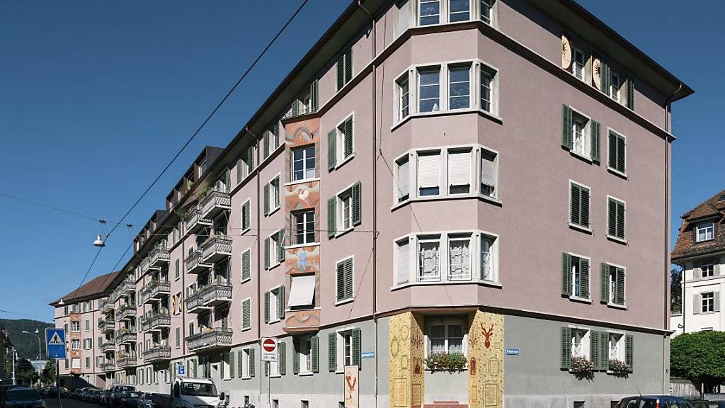 Häuser der Wohnkooperative ABZ an der Zypressenstrasse in Zürich. (Aufnahme vom Juni 2016)