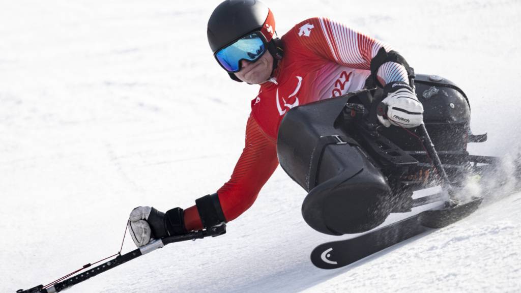 Der Kanton Nidwalden unterstützt Pascal Christen, hier beim Riesenslalom an den Paralympics 2022, im Rahmen der diesjährigen Leistungssportförderung.