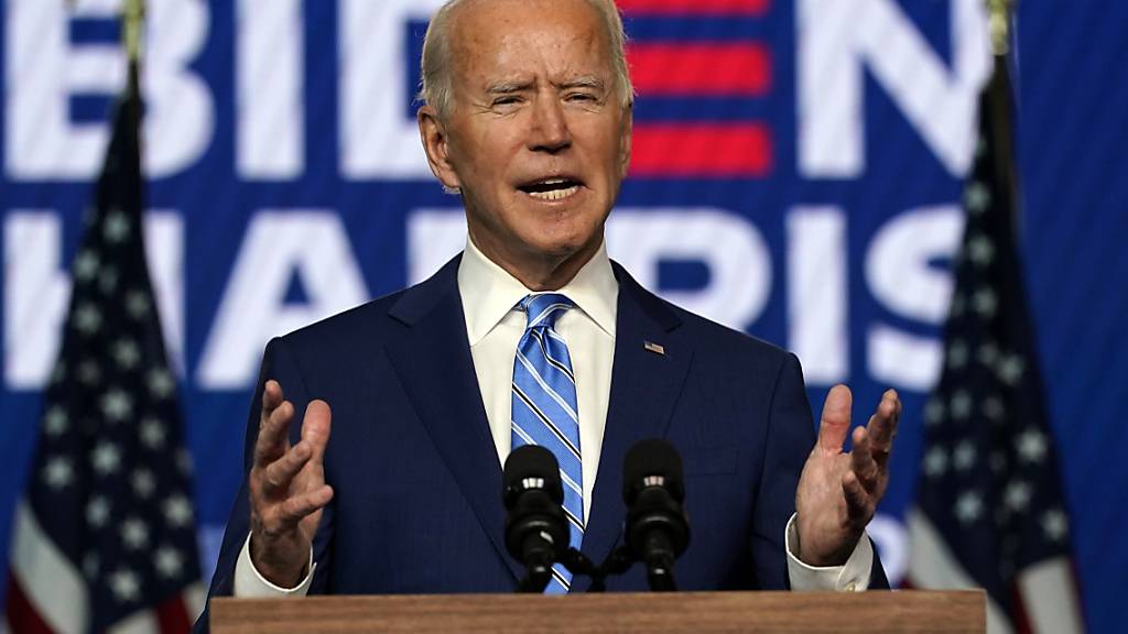 Joe Biden, Präsidentschaftskandidat der Demokraten, hält eine Rede. Foto: Carolyn Kaster/AP/dpa