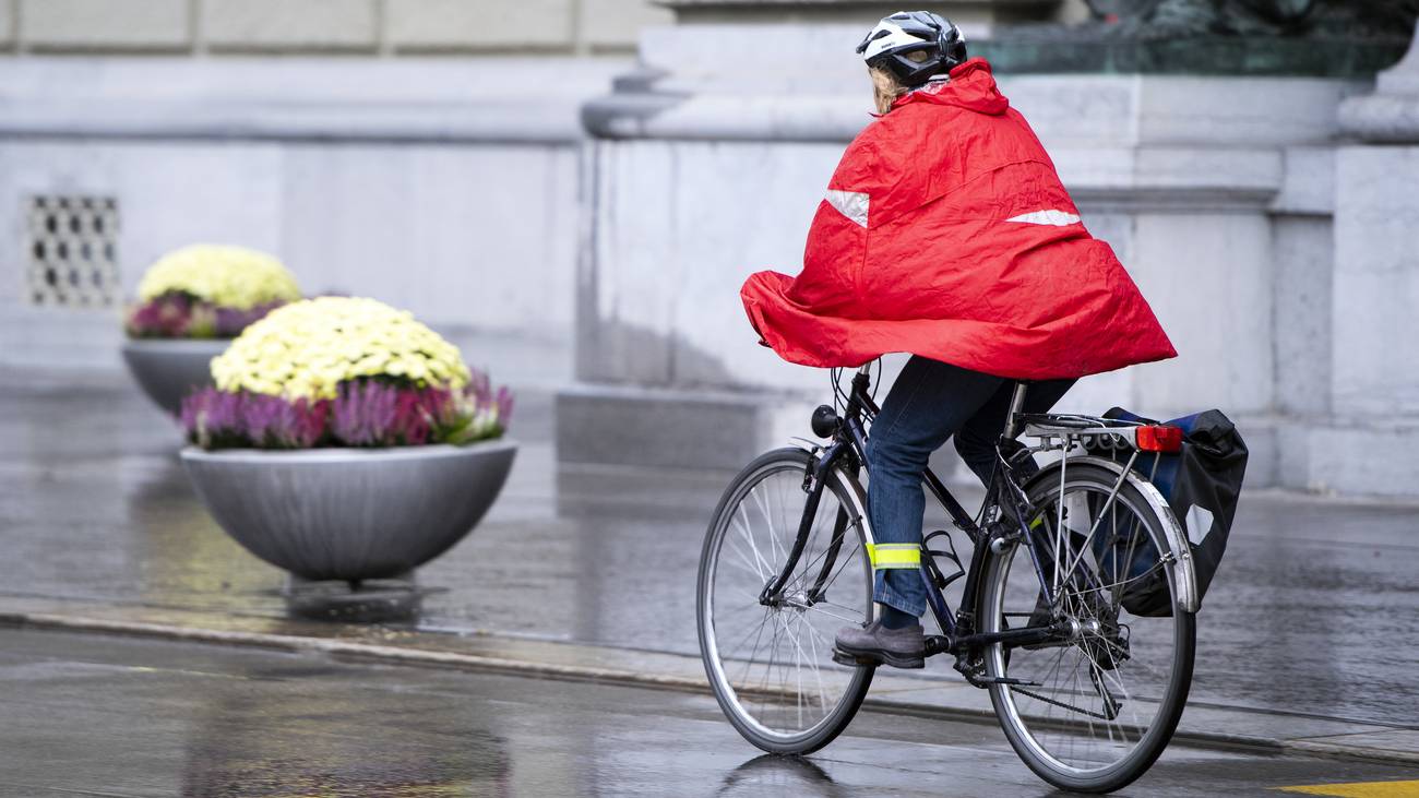 Fahrradfahren im Herbst