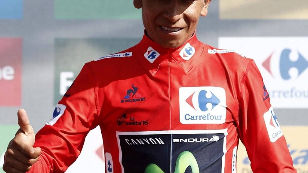 Nairo Quintana trägt an der Vuelta wieder das rote Leadertrikot