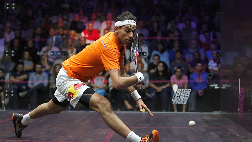 Für den Schweizer Teamleader Nicolas Müller deutlich zu stark: Der ehemalige Weltmeister Mohamed Elshorbagy