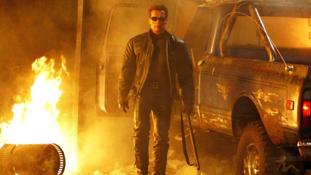 Schauspieler Arnold Schwarzenegger als «Terminator» im futuristischen Actionthriller «Terminator 3: Rise of the Machines». (Archivbild)