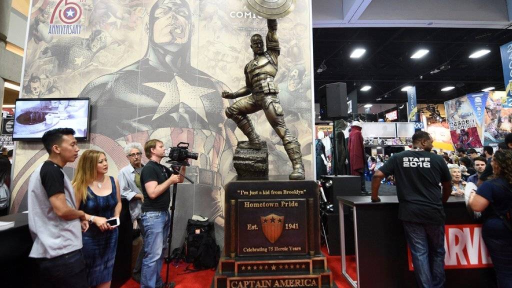 Die im Juli an der Comicmesse «ComicCon» (Bild) vorgestellte Captain America-Statue steht mittlerweile im Prospect Park im New Yorker Stadtteil Brooklyn. (Archivbild)
