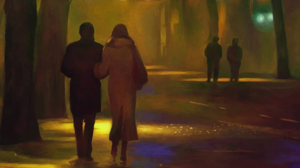 Das Werk «Night walk III» von Silvia Gertsch ist in der Ausstellung «Hinter Glas» im Winkelriedhaus zu sehen.