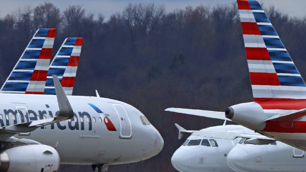 ARCHIV - Flugzeuge der American Airlines auf dem Pittsburgh International Airport. Foto: Gene J. Puskar/AP/dpa