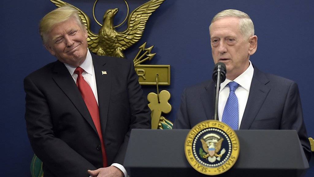 Der gerade eingeschworene Verteidigungsminister James Mattis mit seinem Chef, US-Präsident Donald Trump.