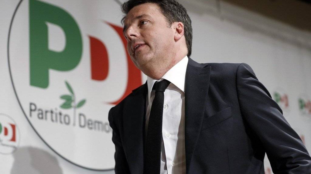 Noch immer sehr einflussreich im Partito Democratico: der frühere Regierungschef Matteo Renzi. Er gilt als Inspirator einer PD-Cinque-Stelle-Koalitionsregierung (Archiv - Bild vom 5. März 2018).