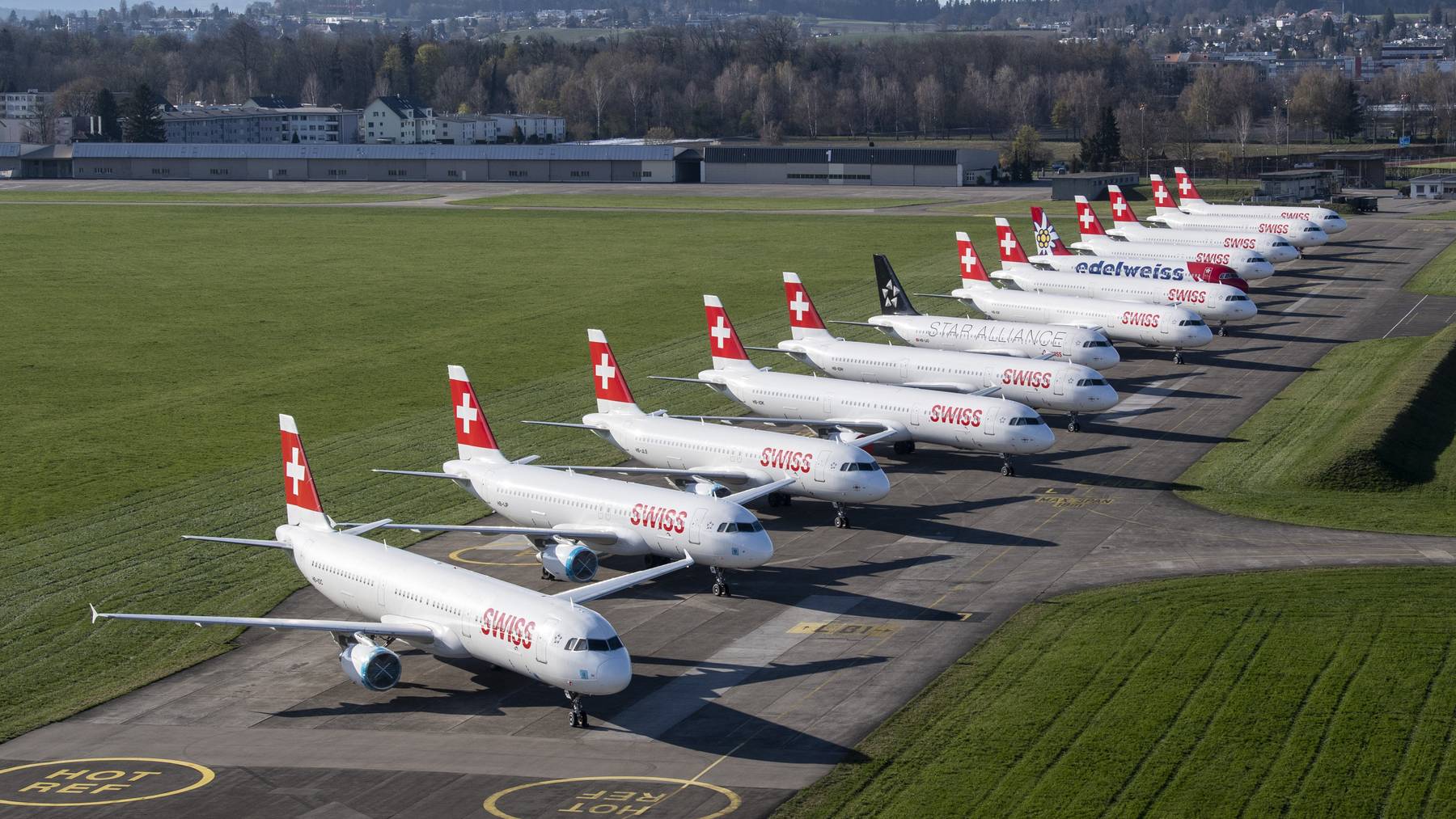 Derzeit steht die Swiss-Flotte mehrheitlich am Boden.