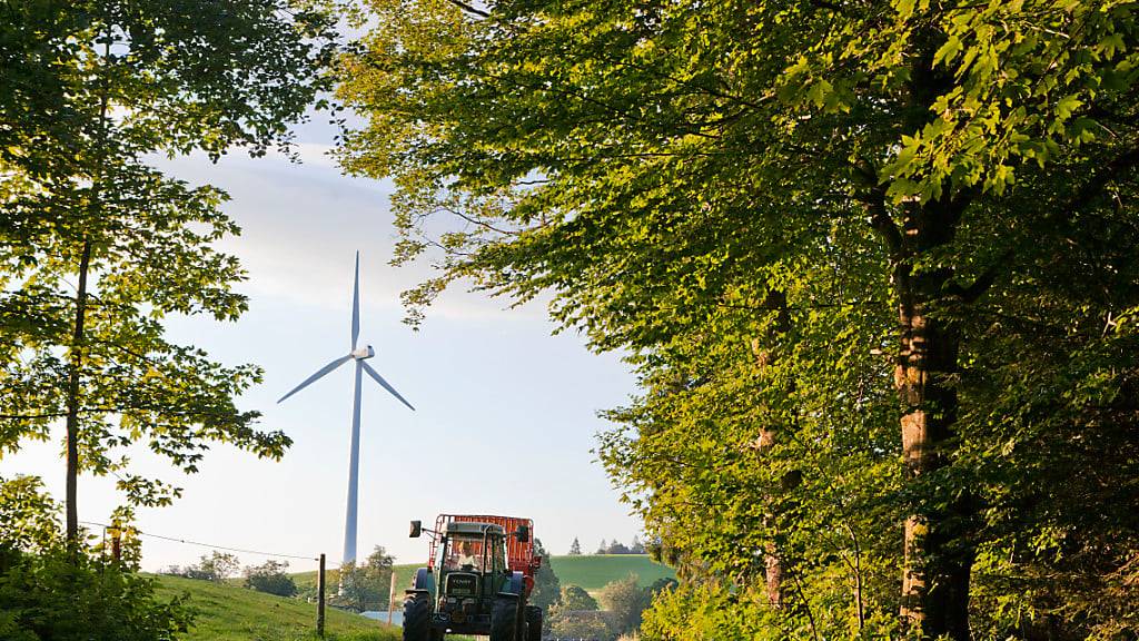 Eine Windturbine oberhalb von Entlebuch LU. (Archivaufnahme)