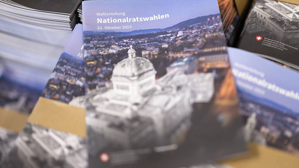 Broschüre zu den Wahlunterlagen für die eidgenössischen Wahlen vom 22. Oktober.