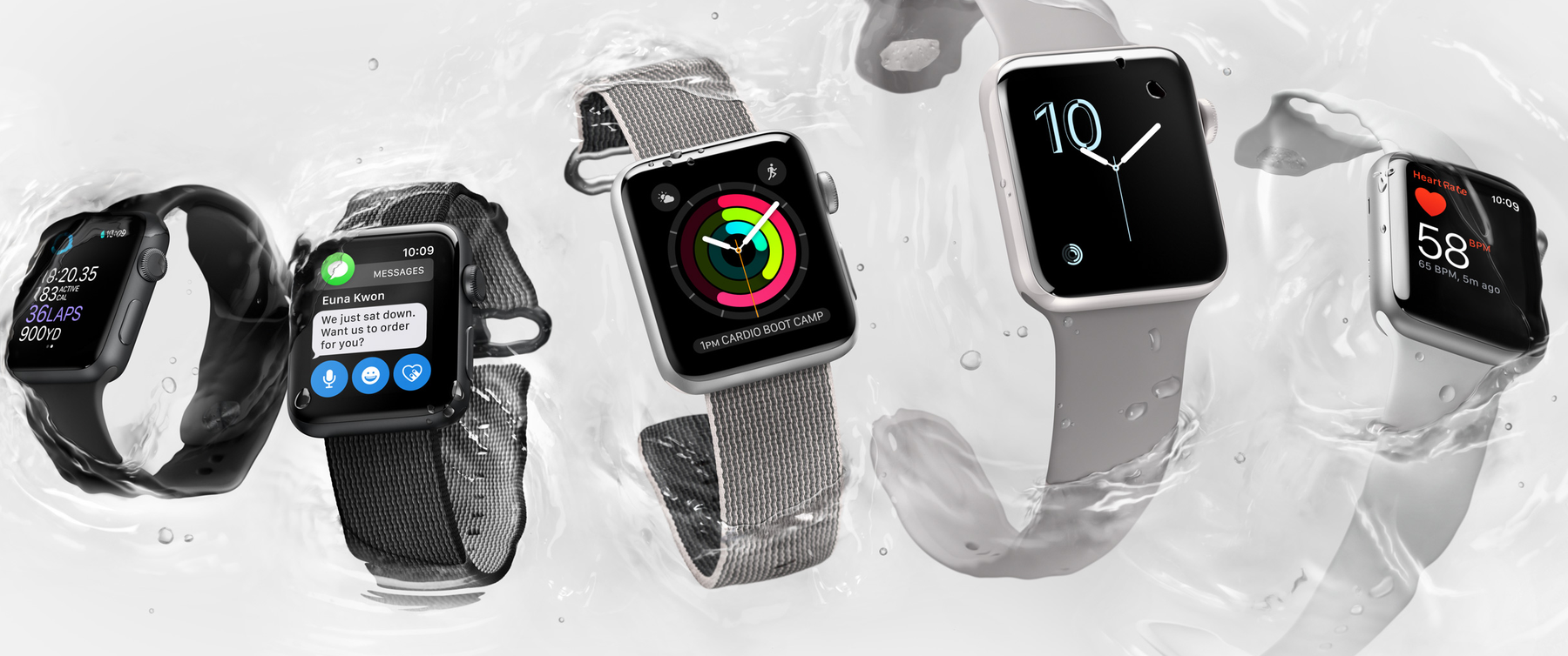 Die Apple Watch Series 2 ist wie die neuen iPhones wasserdicht und hat nun ein eingebautes GPS.