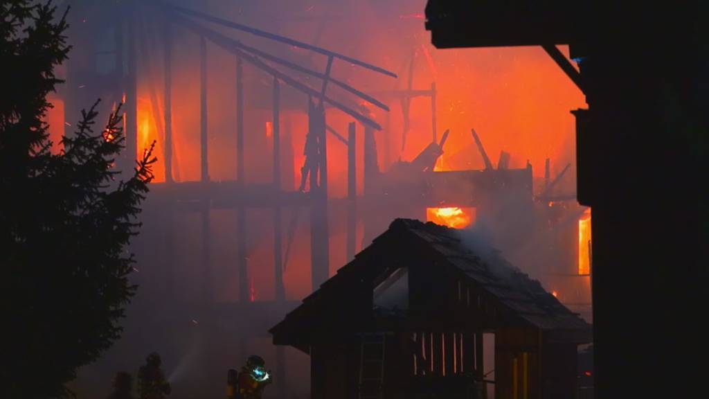 Grossbrand nahe Luzerner Grenze im Emmental