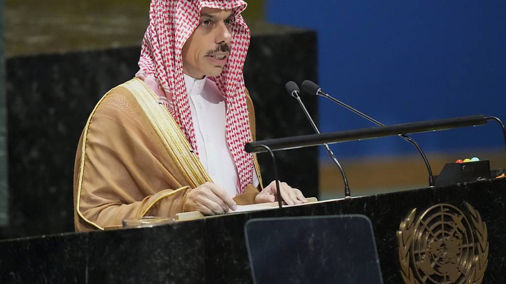 Prinz Faisal bin Farhan Al Furhan Al-Saud ist  Außenminister von Saudi-Arabien. Hier bei der Generalversammlung der Vereinten Nationen. Foto: Mary Altaffer/AP/dpa