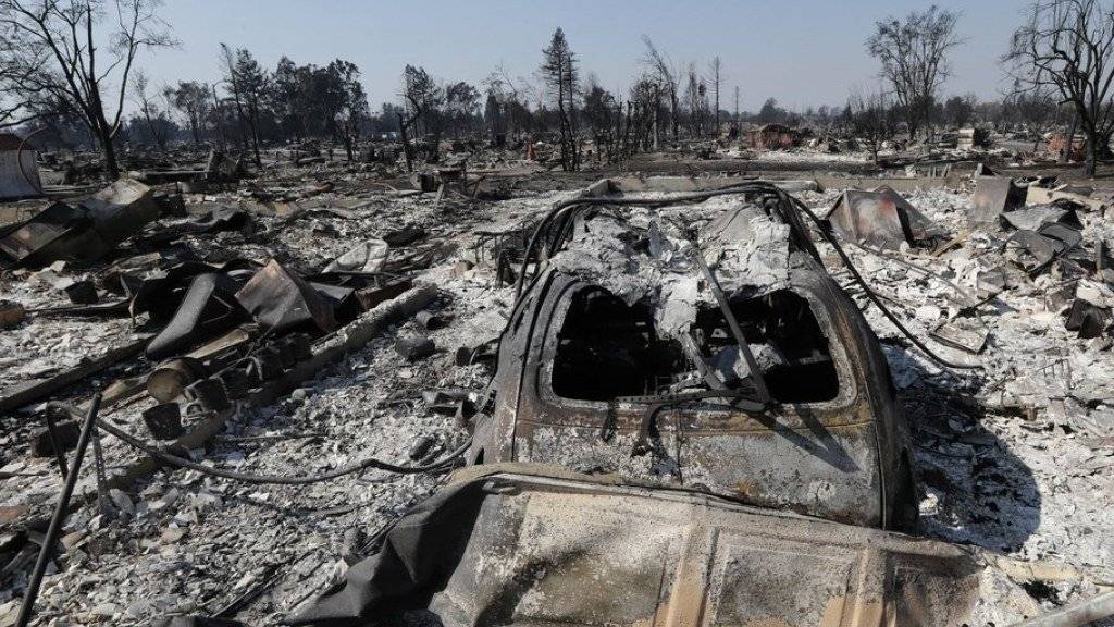 Die Wald- und Buschbrände im Norden des US-Bundesstaates Kalifornien hinterlassen eine Spur der Verwüstung. Über 30 Menschen kamen in den Flammen ums Leben. Sorgen bereitet den Behörden die hohe Zahl Vermisster.