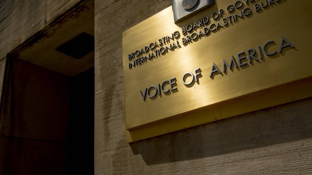 ARCHIV - Das Gebäude der Voice of America, Montag, 15. Juni 2020, in Washington. Foto: Andrew Harnik/AP/dpa