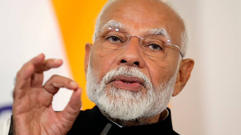 ARCHIV - Der Premierminister von Indien: Narendra Modi. Foto: Heinz-Peter Bader/AP/dpa