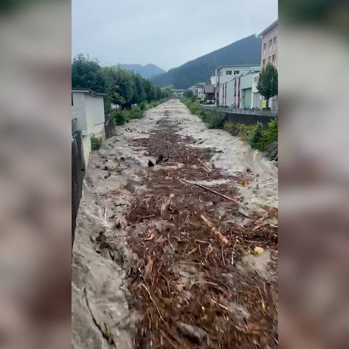 Heftige Gewitter sorgen für Überschwemmungen in der Schweiz