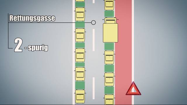 3 spurig cheap rettungsgasse