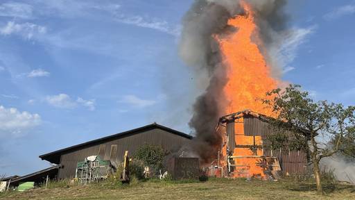 Brand in Scheune bei Bauernhof richtet grossen Schaden an