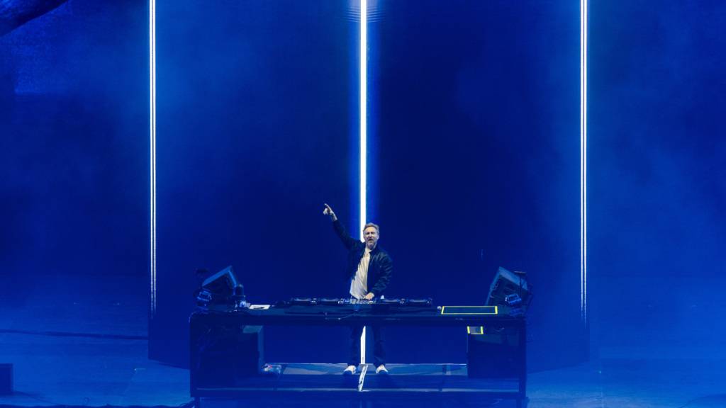 Er wird Dance- und Electro-Pop auflegen: David Guetta, hier letztes Jahr beim Paléo Festival, gibt heuer am Venoge Festival im waadtländischen Penthaz ein Konzert. (Archivbild)