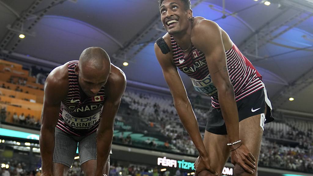 Kanada gibt im Zehnkampf den Ton an: Der Weltmeister Pierce Lepage (rechts) gewann vor dem Landsmann und Olympiasieger Damian Warner