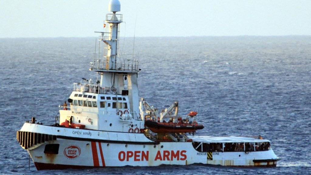 Das Rettungsschiff «Open Arms» befindet sich in der Nähe der italienischen Insel Lampedusa.