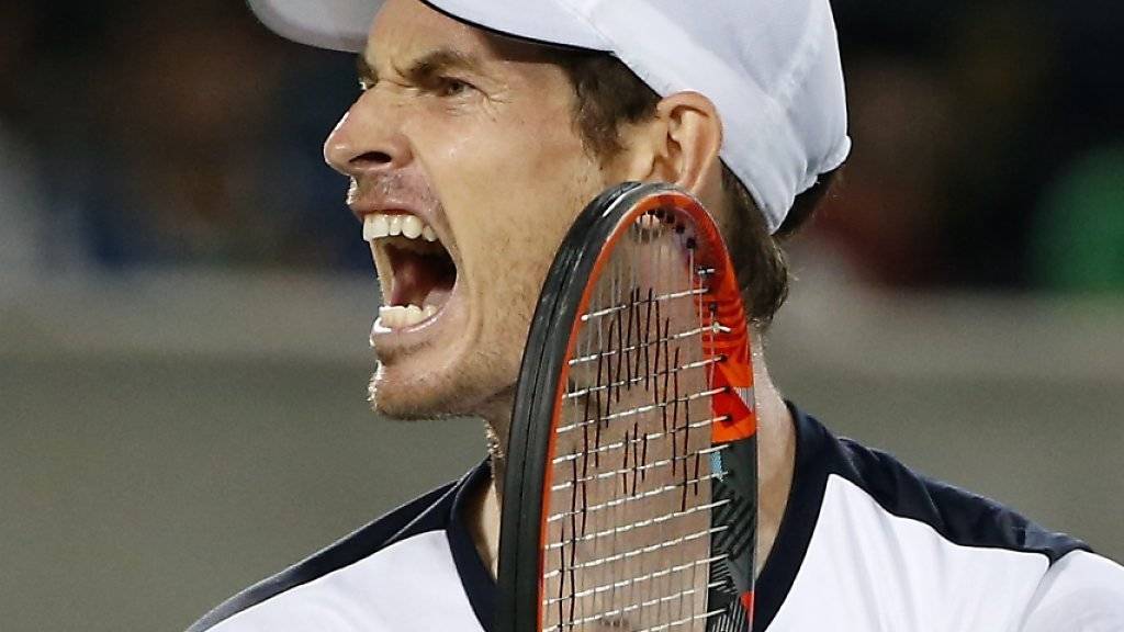 Nach Wimbledon auch bei Olympia in Rio siegreich: Andy Murray jubel über seine zweite Goldmedaille