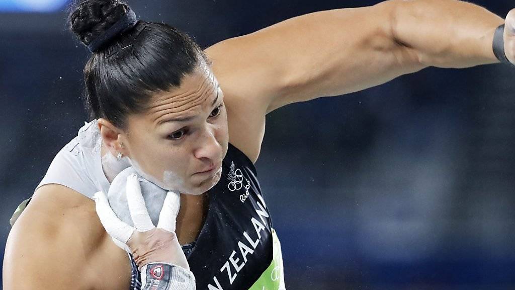 Die in der Schweiz trainierende Neuseeländerin Valerie Adams musste sich mit Olympia-Silber begnügen