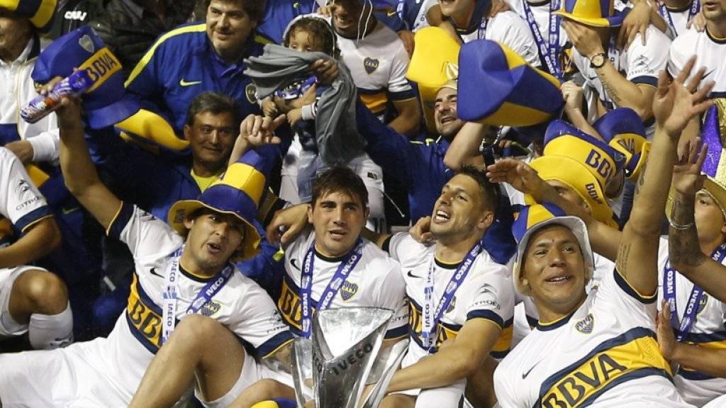 Grosser Jubel bei Boca Juniors Buenos Aires nach dem Meistertitel