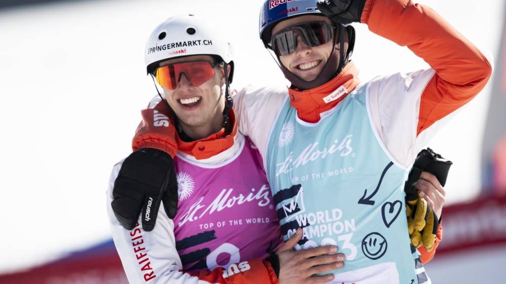 Der Weltmeister Noé Roth (rechts) und der WM-Dritte Pirmin Wenger sind Freunde und Konkurrenten zugleich