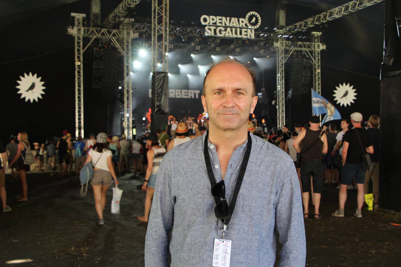 OASG-Chef Christof Huber ist mit dem Verlauf des Festivals zufrieden. (Bild: FM1Today/Fabienne Engbers)